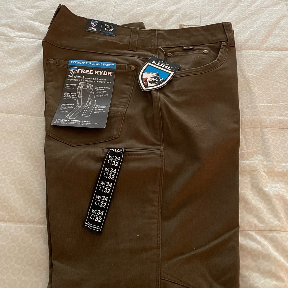 NWT Kuhl Free Rydr pants W 34, L 32